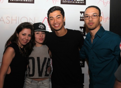 Michael Brun (middle) with some of his fans